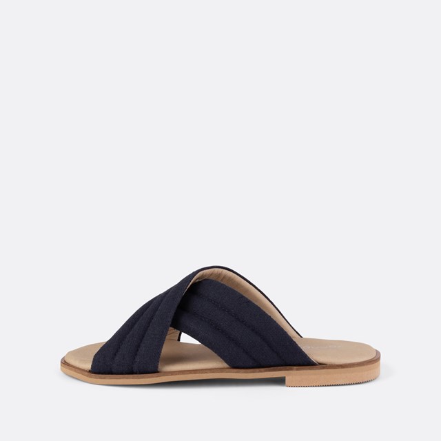 Violet-002 - Mules Plates en Chanvre & Coton 2