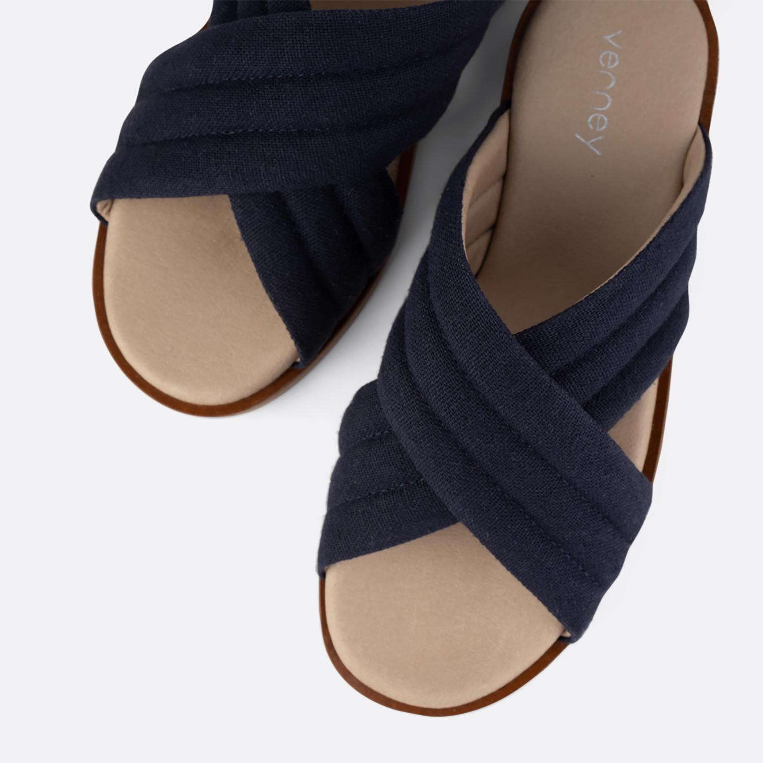 Violet-002 - Mules Plates en Chanvre & Coton 4