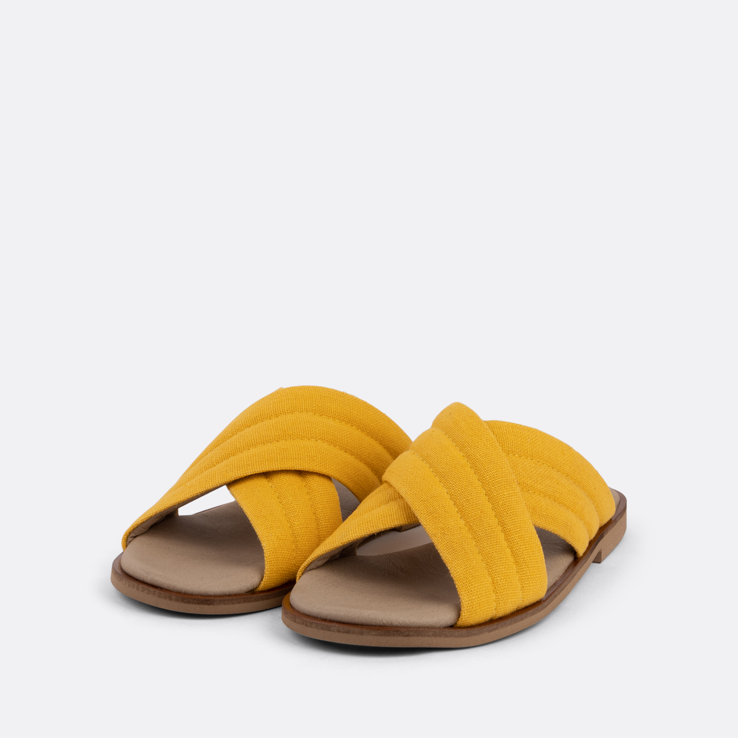 Violet-003 - Mules Plates en Chanvre & Coton 3