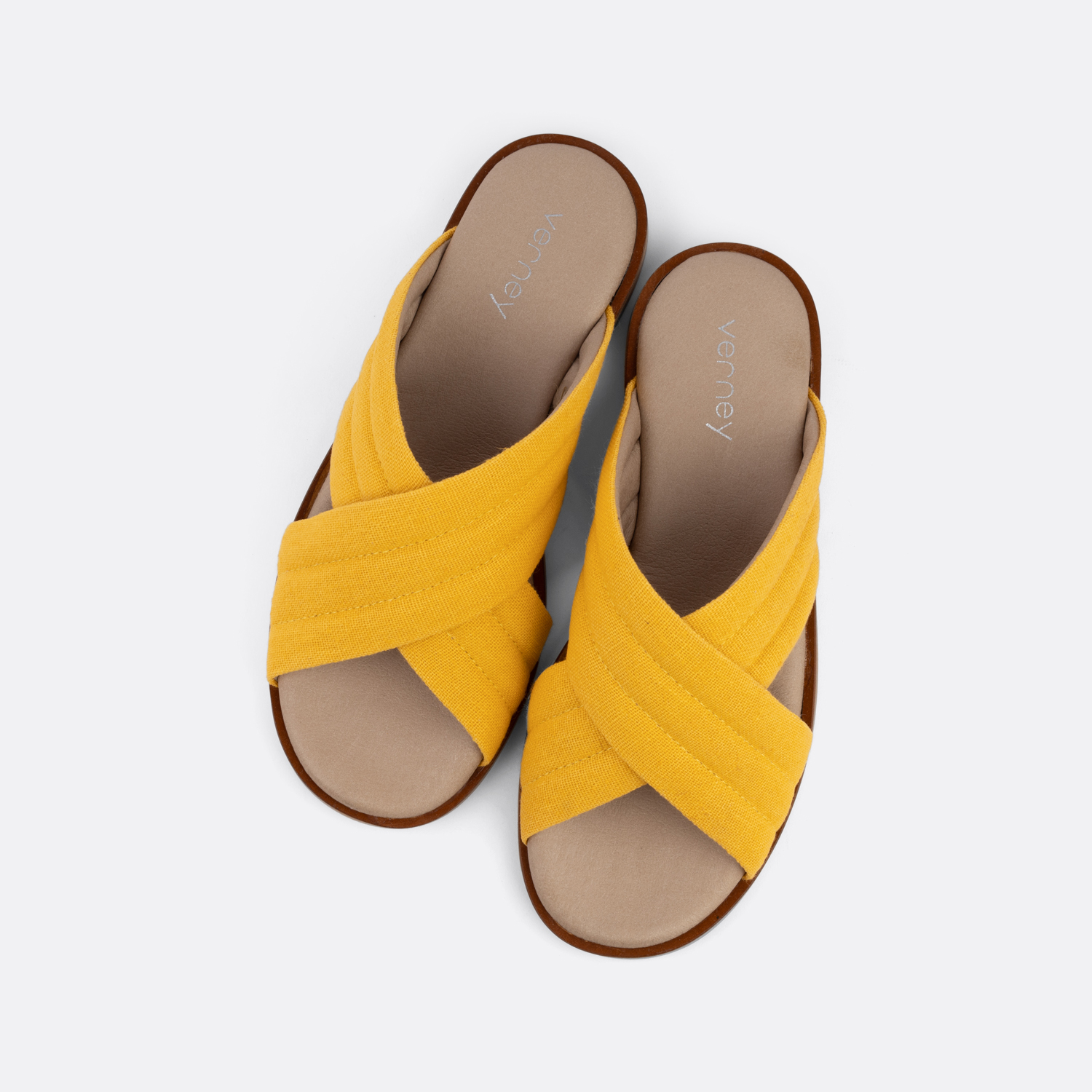 Violet-003 - Mules Plates en Chanvre & Coton 4