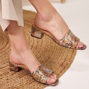 Mules Gloria effet Python Irisé