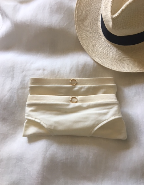 Slip Agathe Tencel et coton Ivoire lot de 2 3