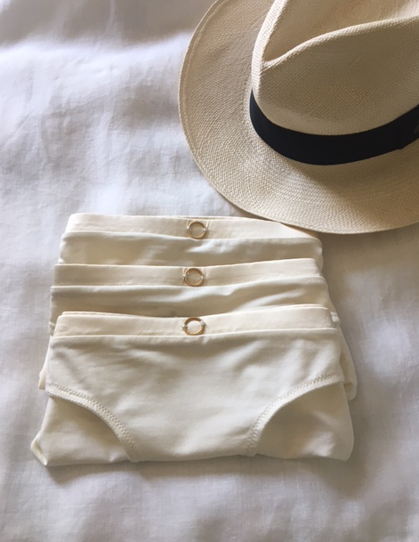 Slip Agathe Tencel et coton Ivoire lot de 3 3