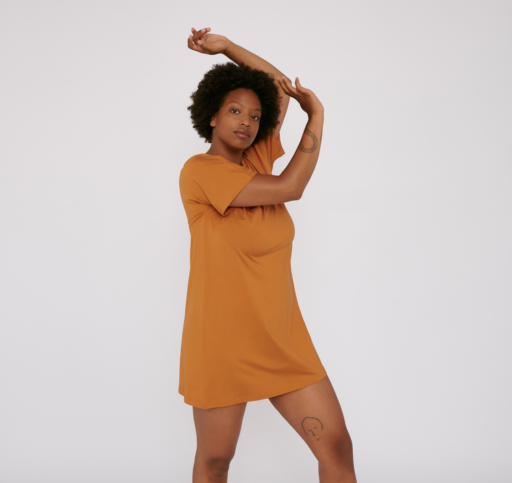 Robe t-shirt Lite ocre - Organic basics 2