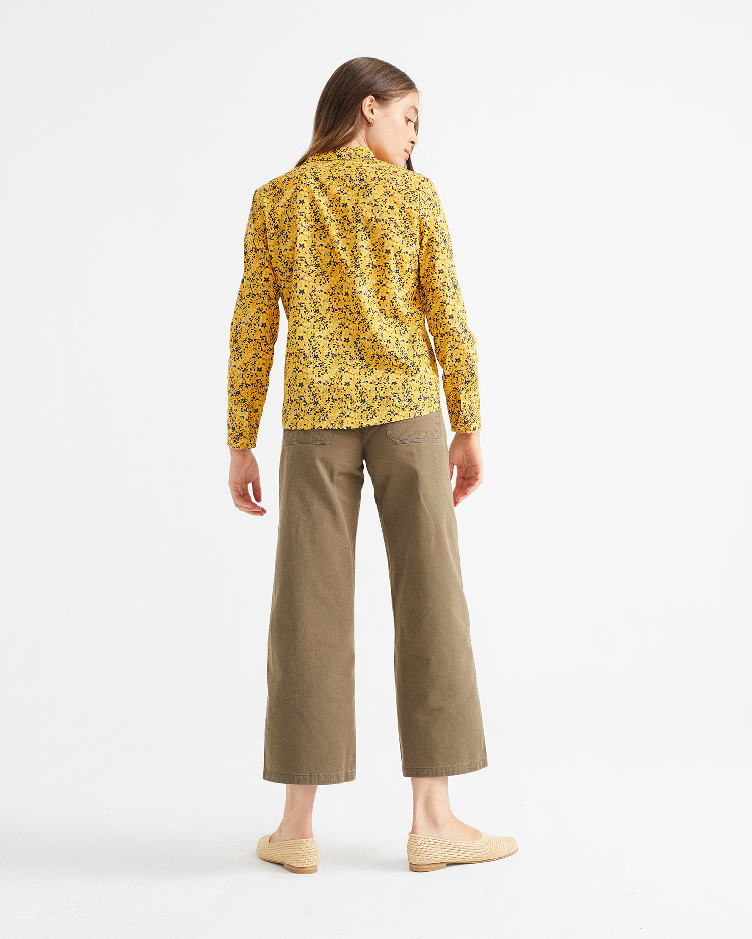 Chemisier imprimé moutarde - Chamomile  de Thinking MU 5