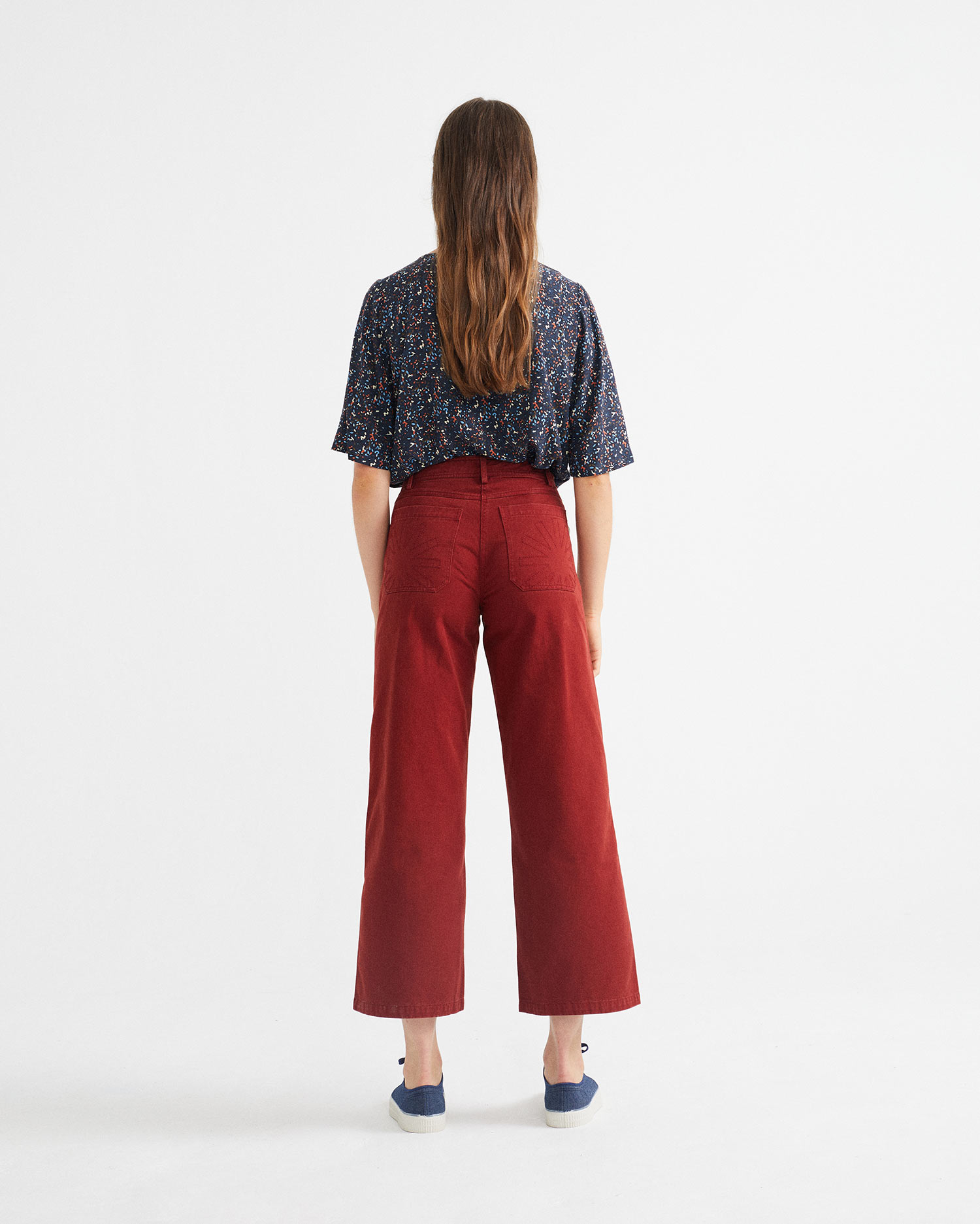 Blouse imprimée bleue - Libelula de Thinking MU 5