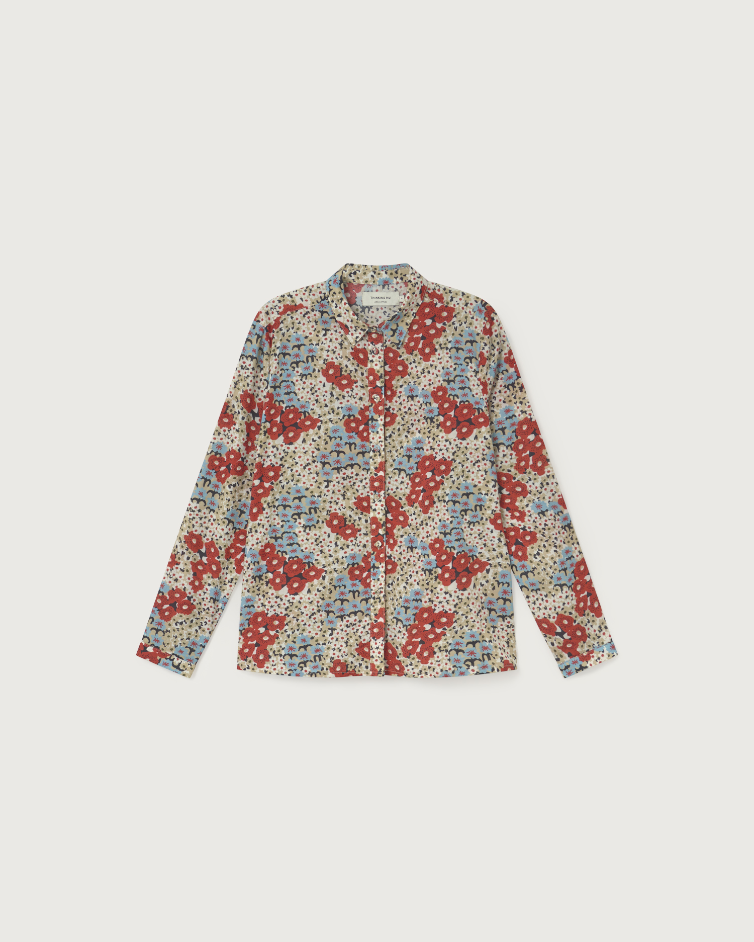 Chemisier imprimé - Small Flowers Chamomile de Thinking MU 6