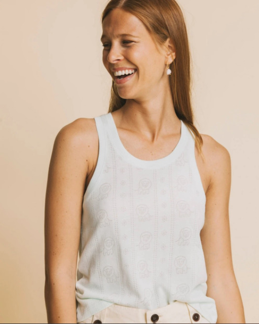 Haut débardeur vert d'eau - Nyos de Thinking MU 5