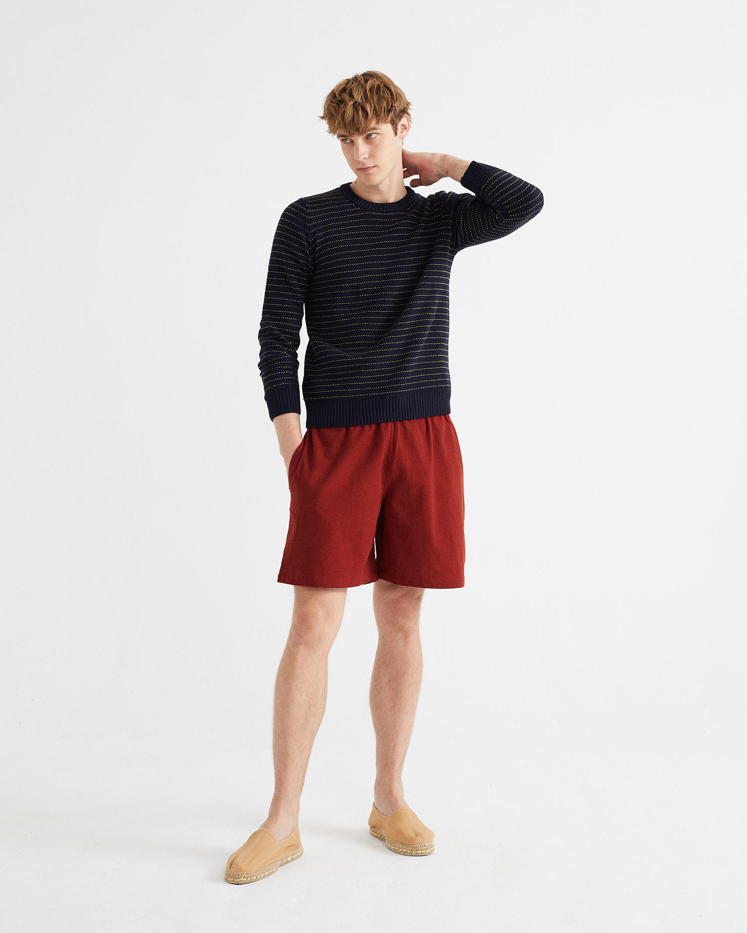 Sweater bleu marine - Miki knitted de Thinking MU 3