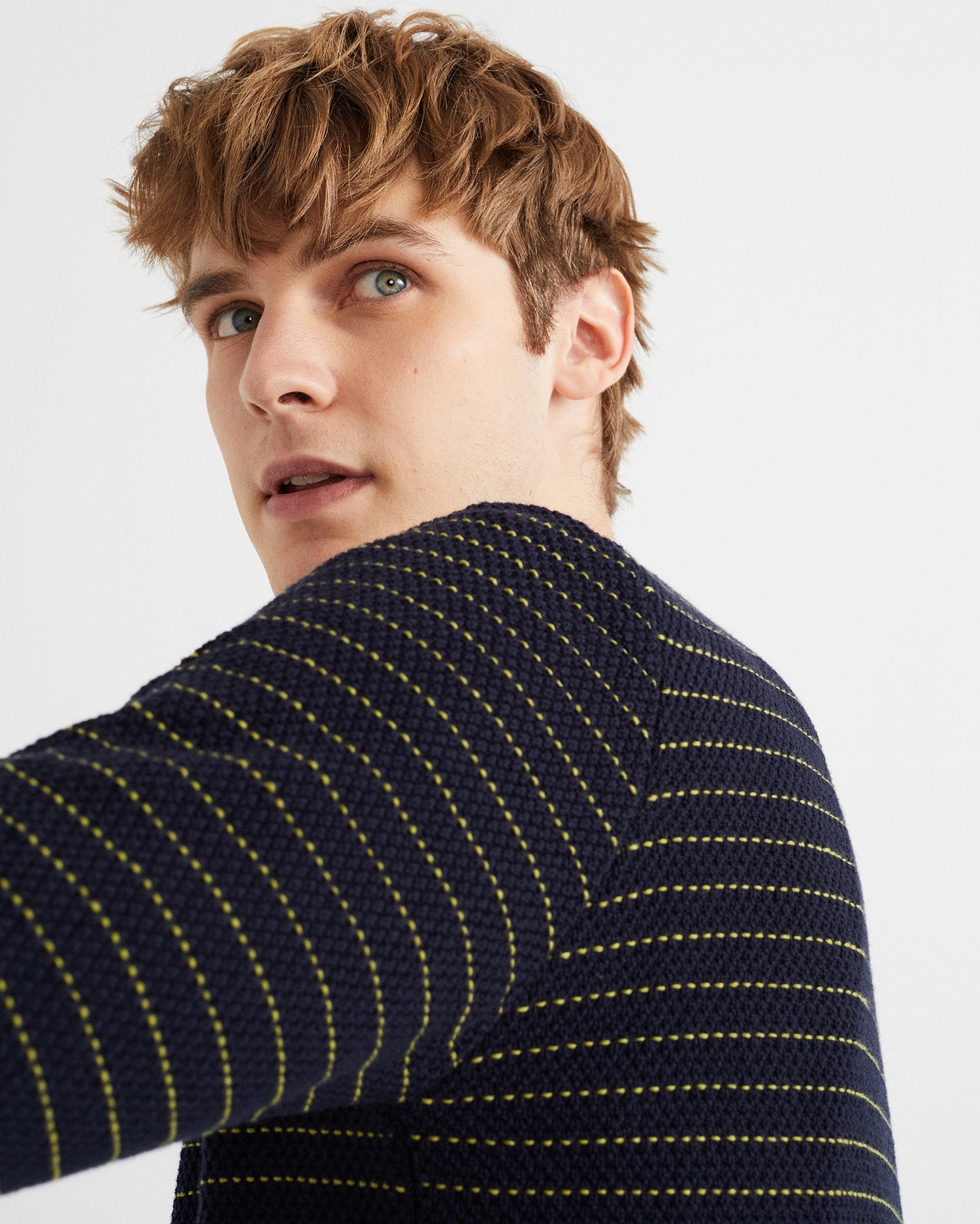 Sweater bleu marine - Miki knitted de Thinking MU 5