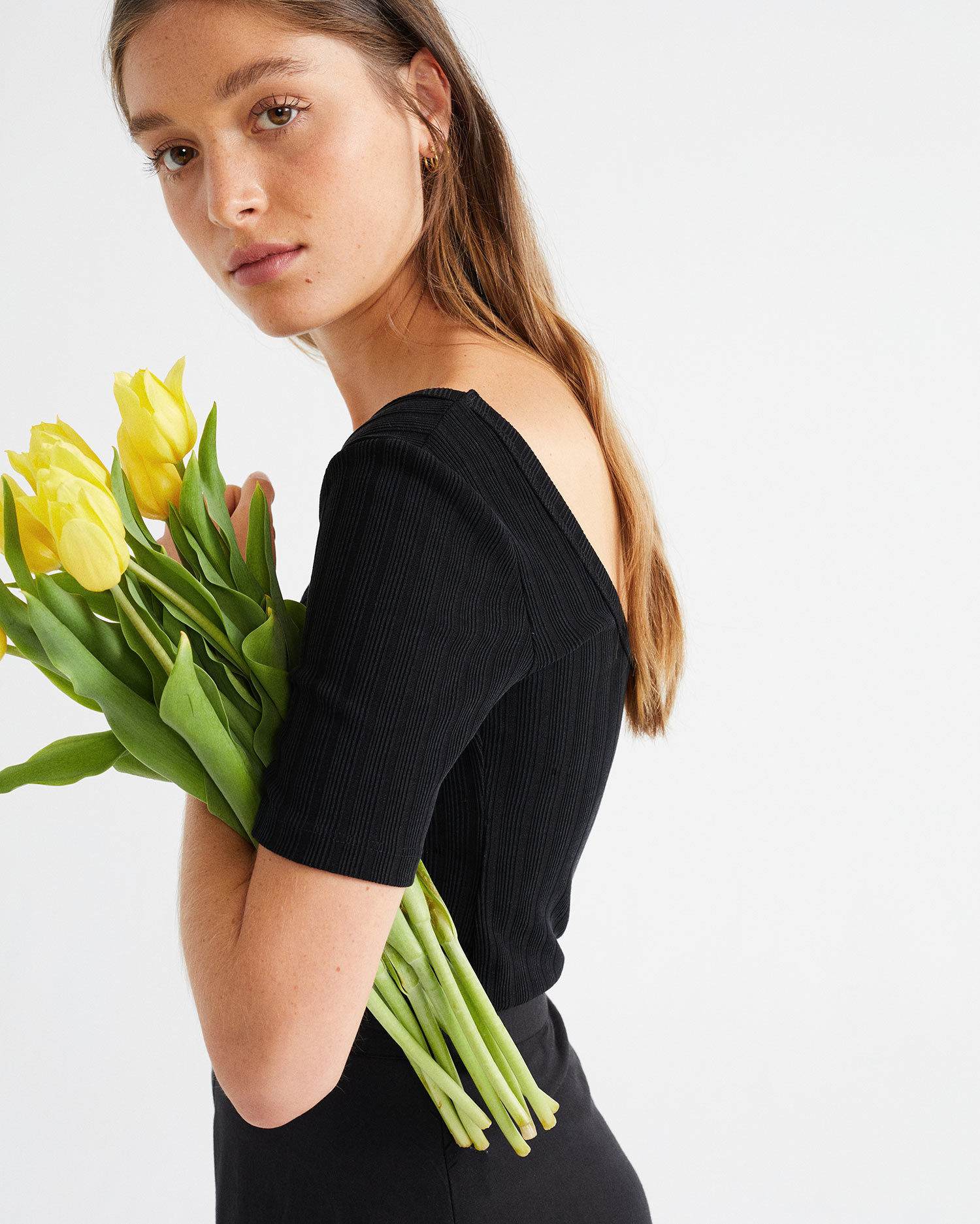 T-shirt noir - Trash Sunflower de Thinking MU 4