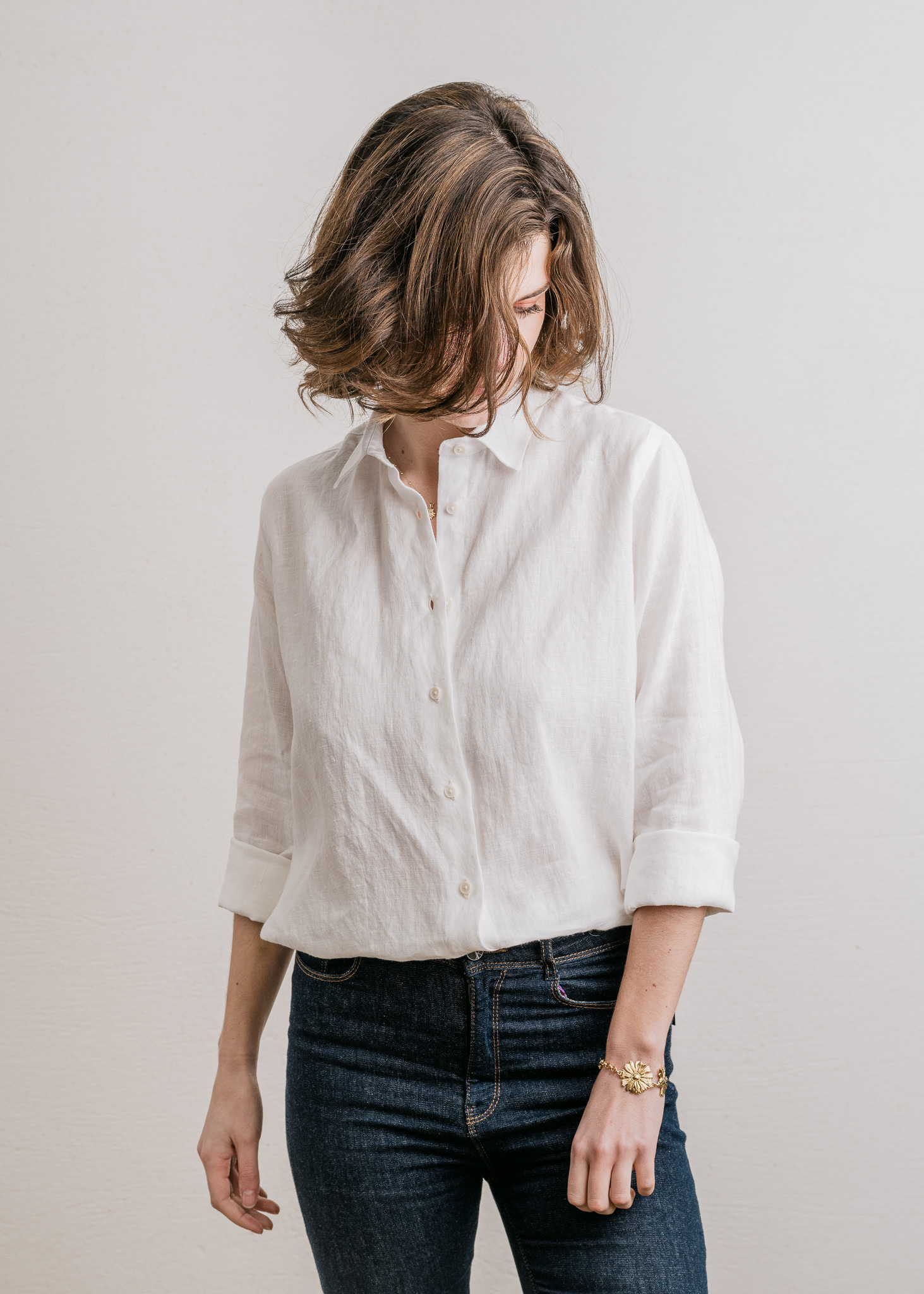 CHEMISE ESSENTIELLE EN LIN - Blanche 7