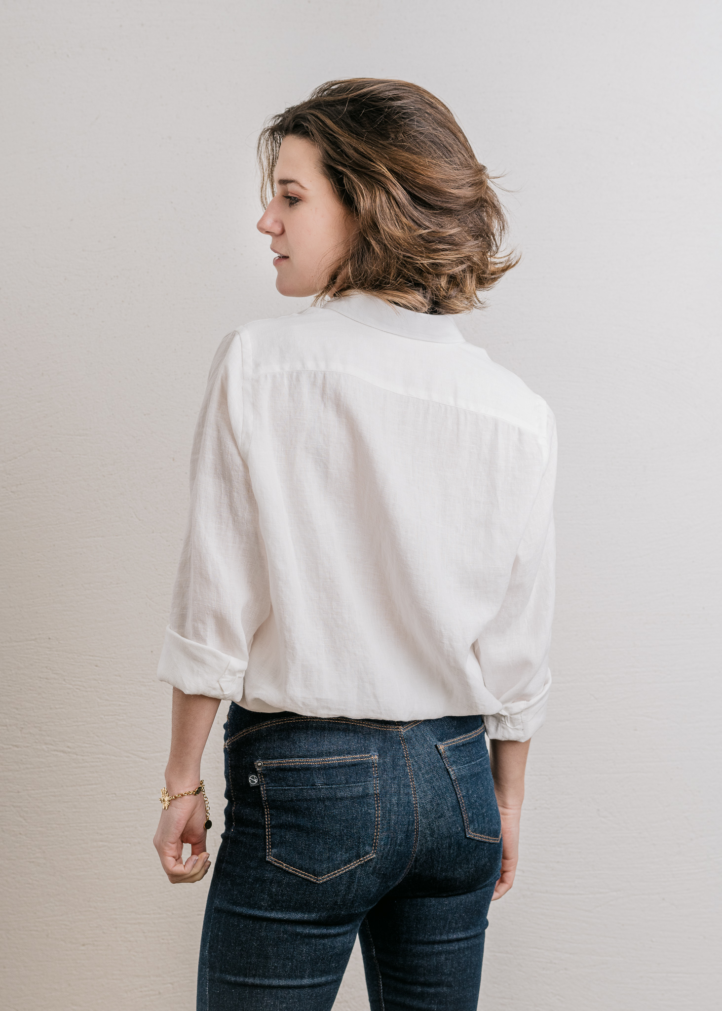 CHEMISE ESSENTIELLE EN LIN - Blanche 8