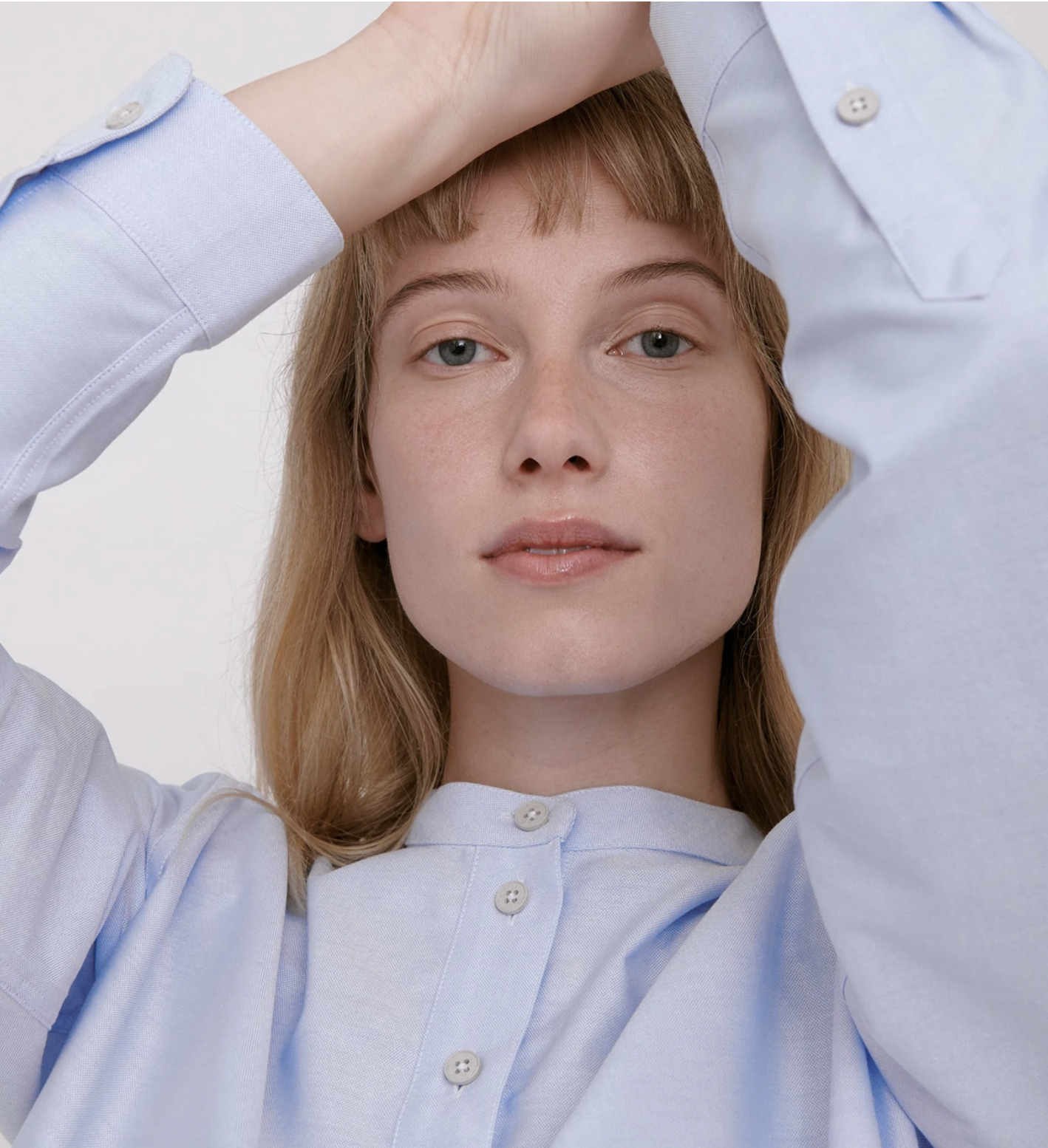 Chemise Oxford bleue ciel - Organic Basics 5