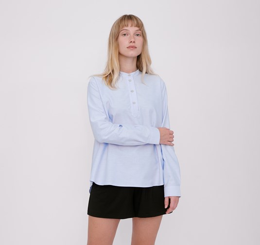 Chemise Oxford bleue ciel - Organic Basics
