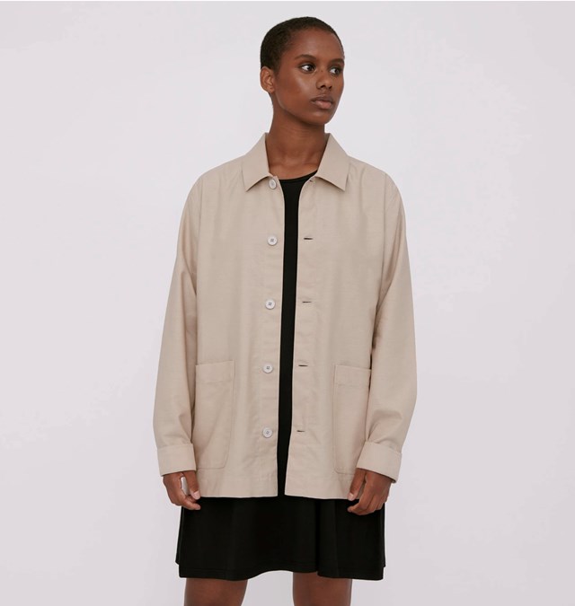 Chemise-veste Oxford beige - Organic Basics 2