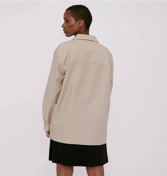 Chemise-veste Oxford beige - Organic Basics 6