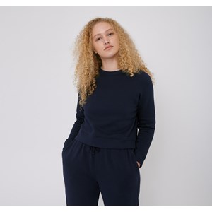Sweat-shirt court navy - Organic Basics