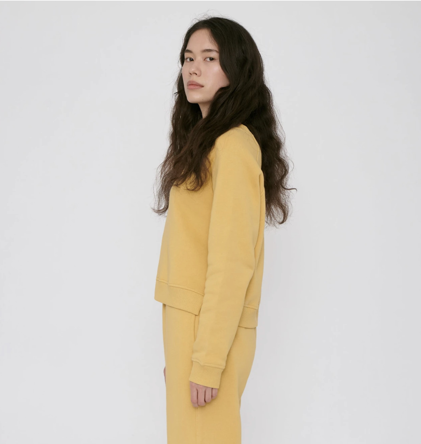 Sweat-shirt court Jaune - Organic Basics 4