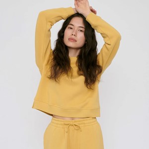 Sweat-shirt court Jaune - Organic Basics
