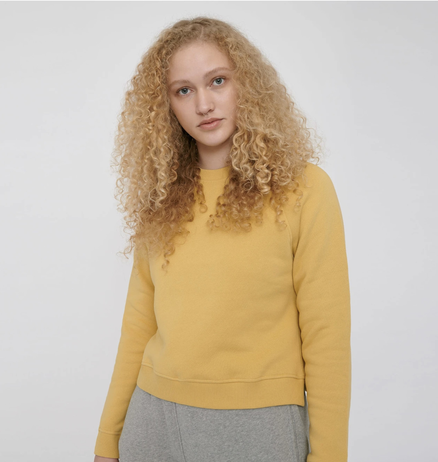 Sweat-shirt court Jaune - Organic Basics 3