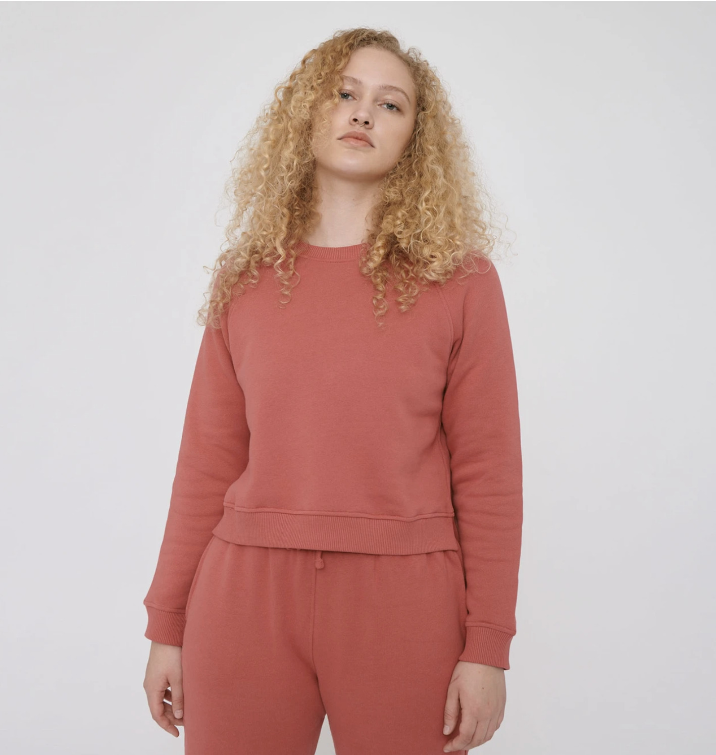 Sweat-shirt court corail - Organic Basics 2