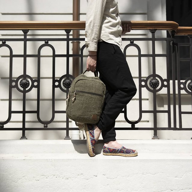 sac à dos éthique en chanvre upcyclé - Aja Anis