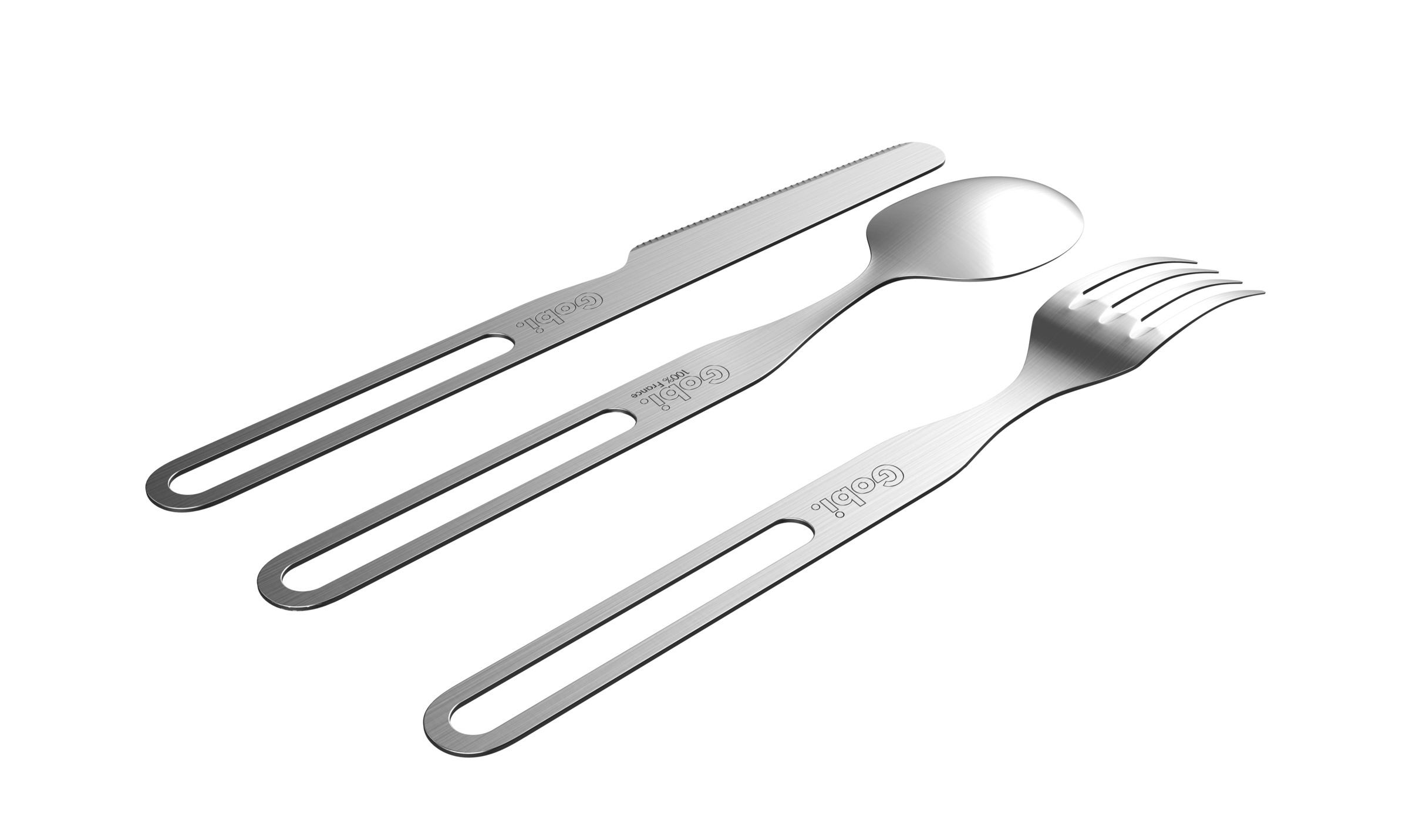 Couverts nomades en inox réutilisables avec étui - Gobi 4