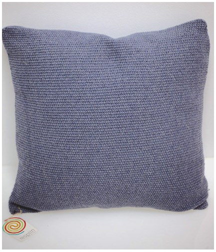 Housse de coussin en laine recyclée - Blue de Respiin