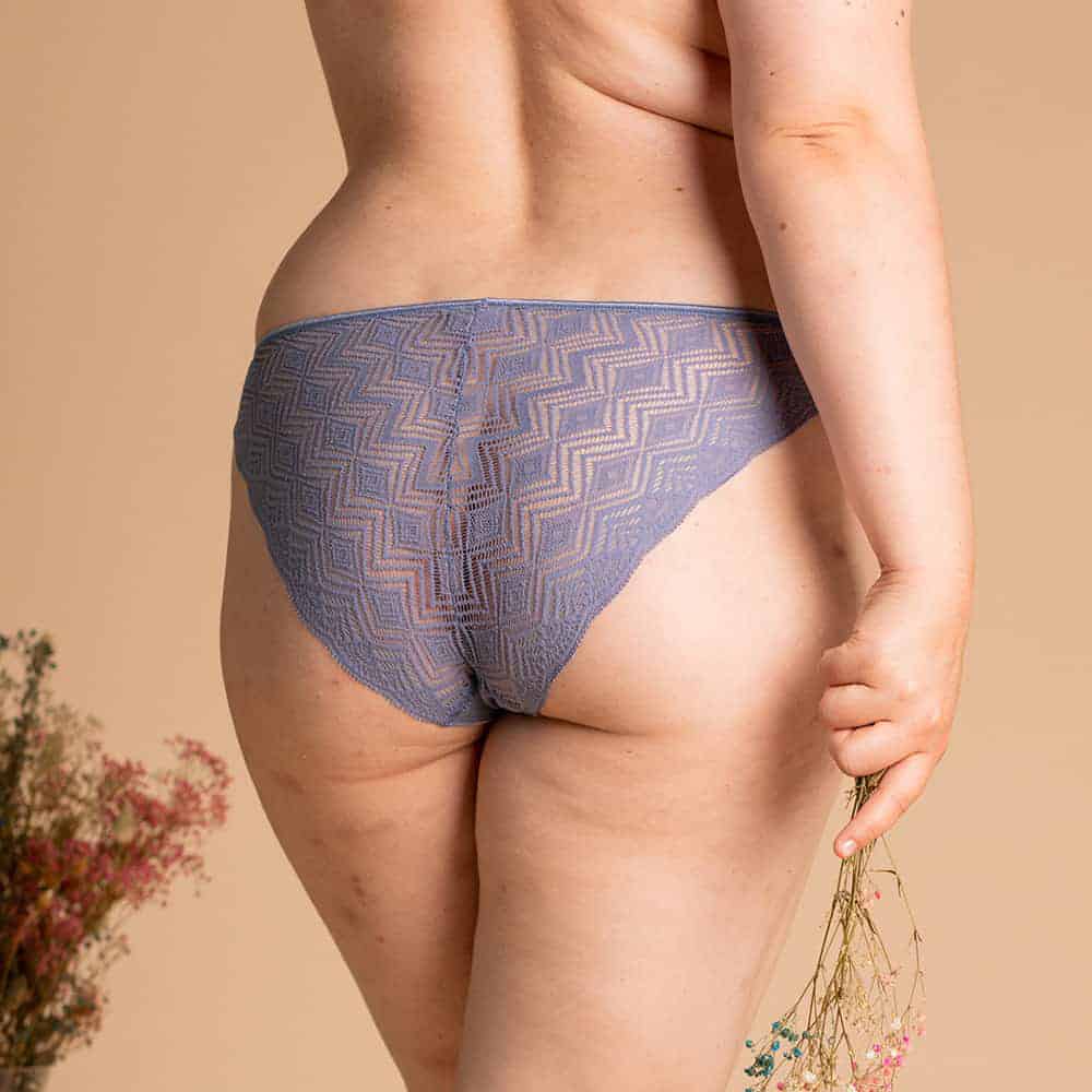 Culotte Dawa Myosotis en coton bio et dentelle recyclée 6