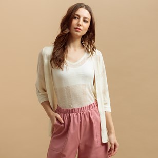 gilet blanc Lavander - 100% lin