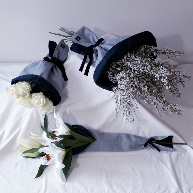 Cône à fleurs - Bleu gris / Vert nori 2