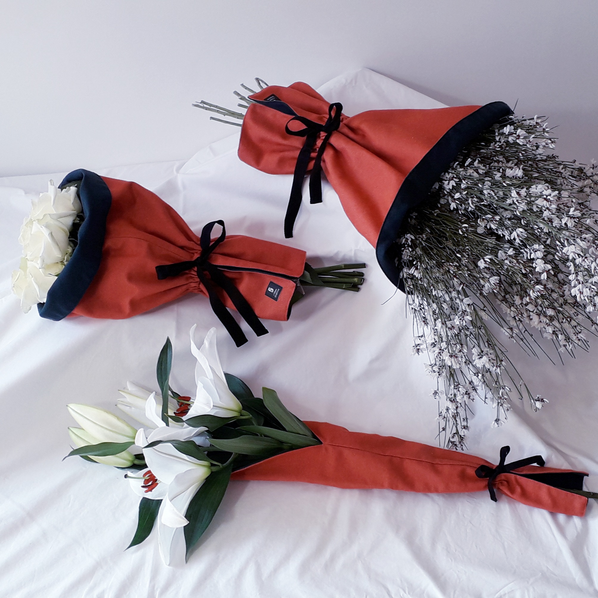 Cône à fleurs - Orange rouille / Vert nori 2