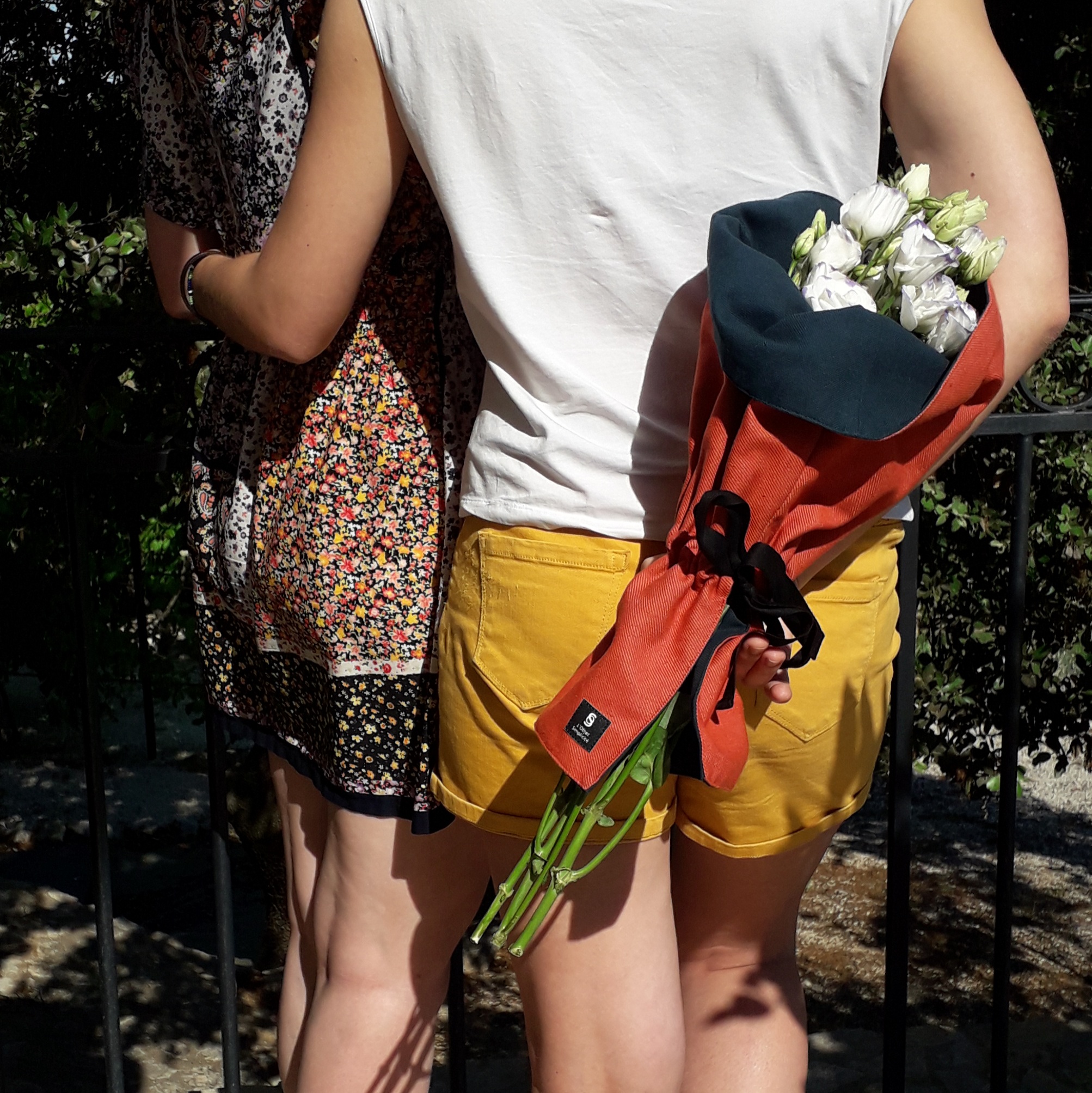 Cône à fleurs - Orange rouille / Vert nori 7