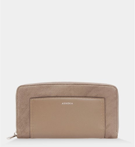 Portefeuille taupe vegan - COMPAGNON OXYMORE de Ashoka Paris