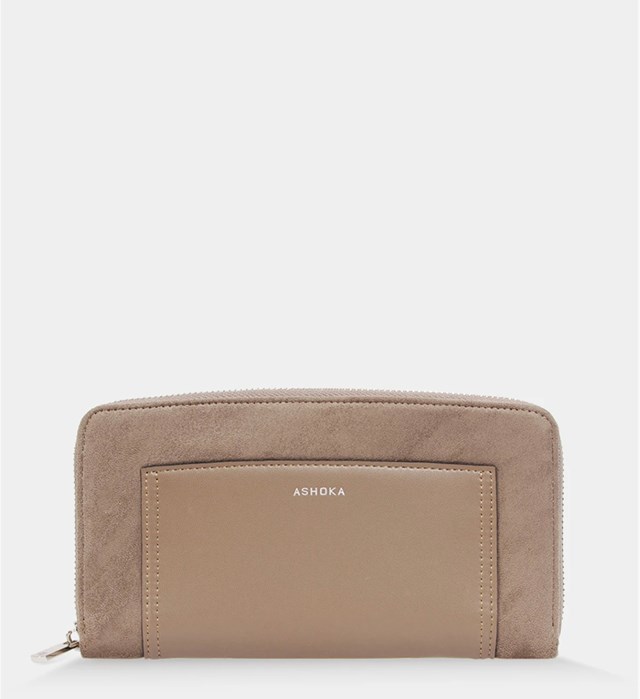 Portefeuille taupe vegan - COMPAGNON OXYMORE de Ashoka Paris 2