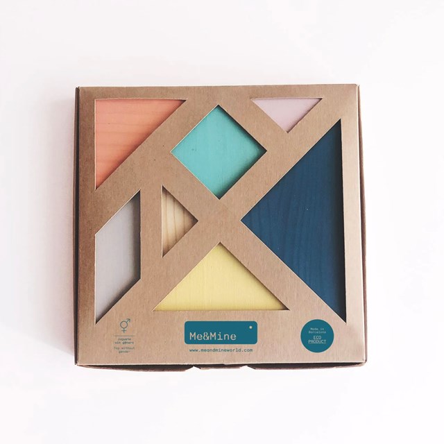 TANGRAM en bois coloré - Me & Mine 2