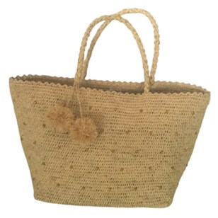 PANIER CROCHET EN RAPHIA NATUREL