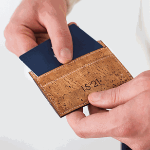 Porte-cartes en liège de 15:21Store