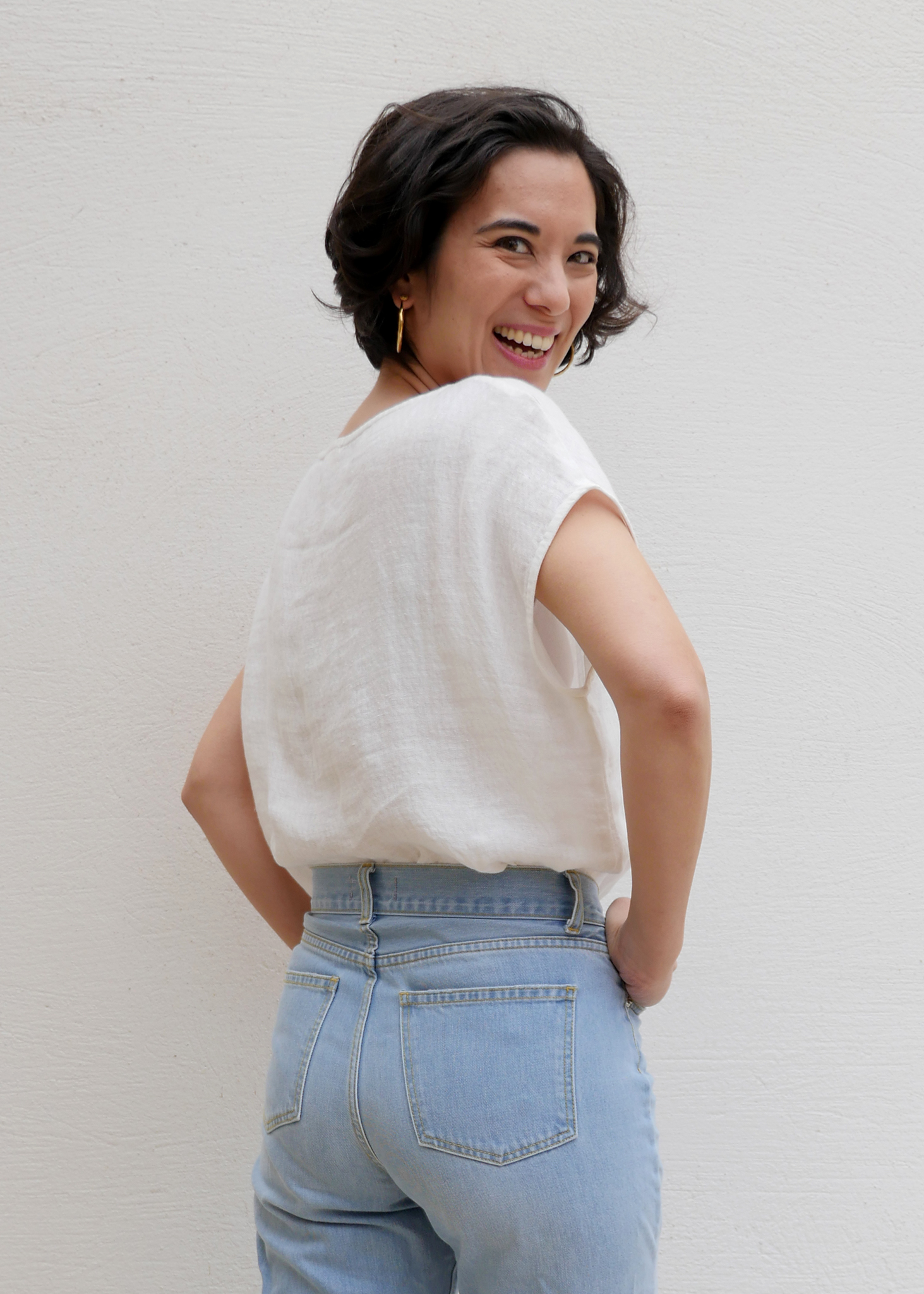 BLOUSE UMI EN LIN - Blanche 6