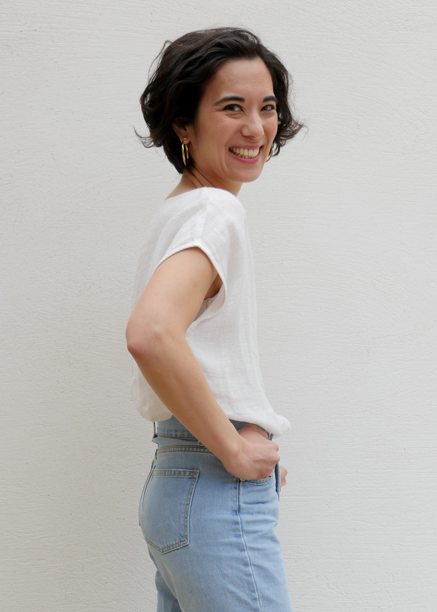 BLOUSE UMI EN LIN - Blanche 2