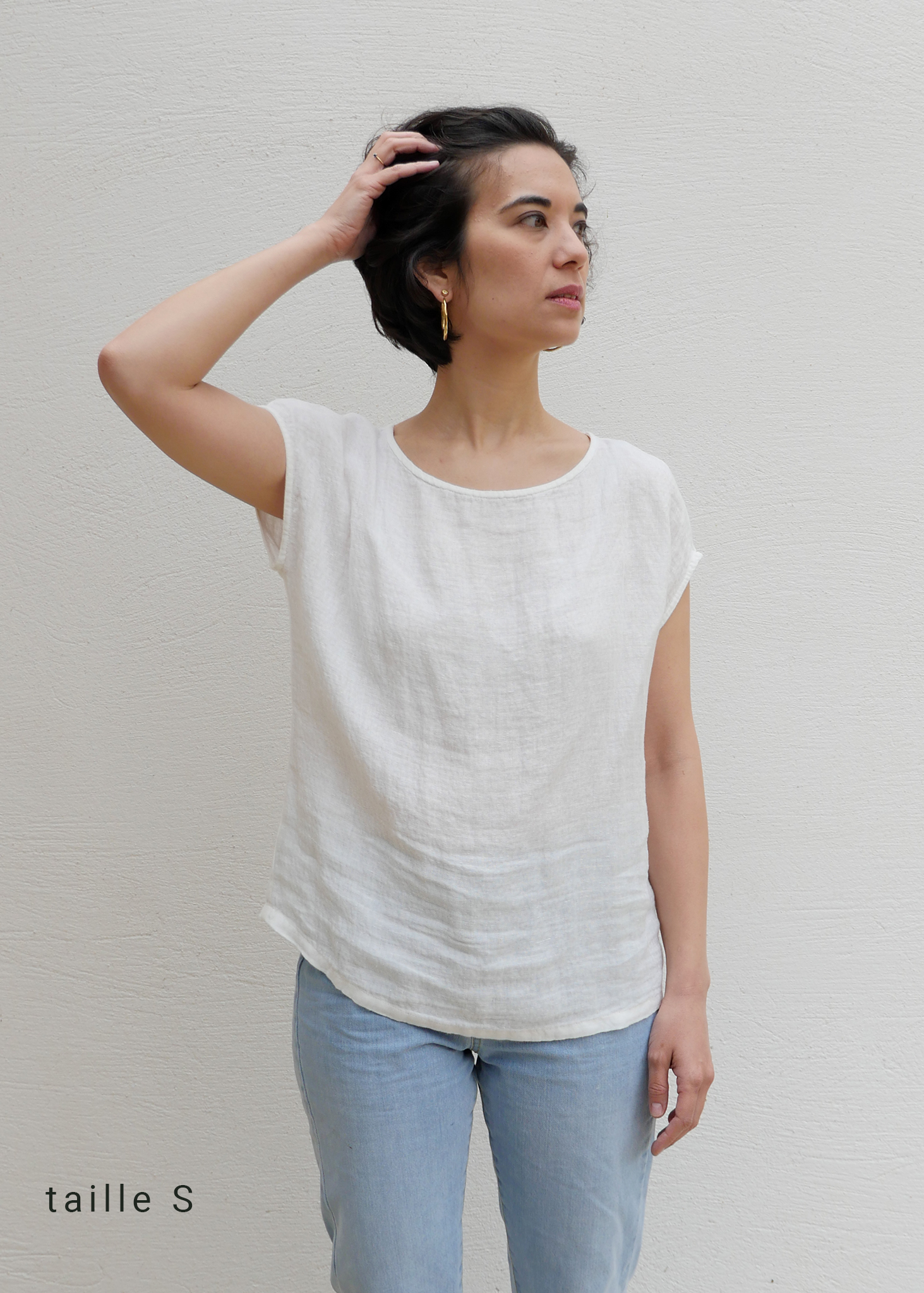 BLOUSE UMI EN LIN - Blanche 3