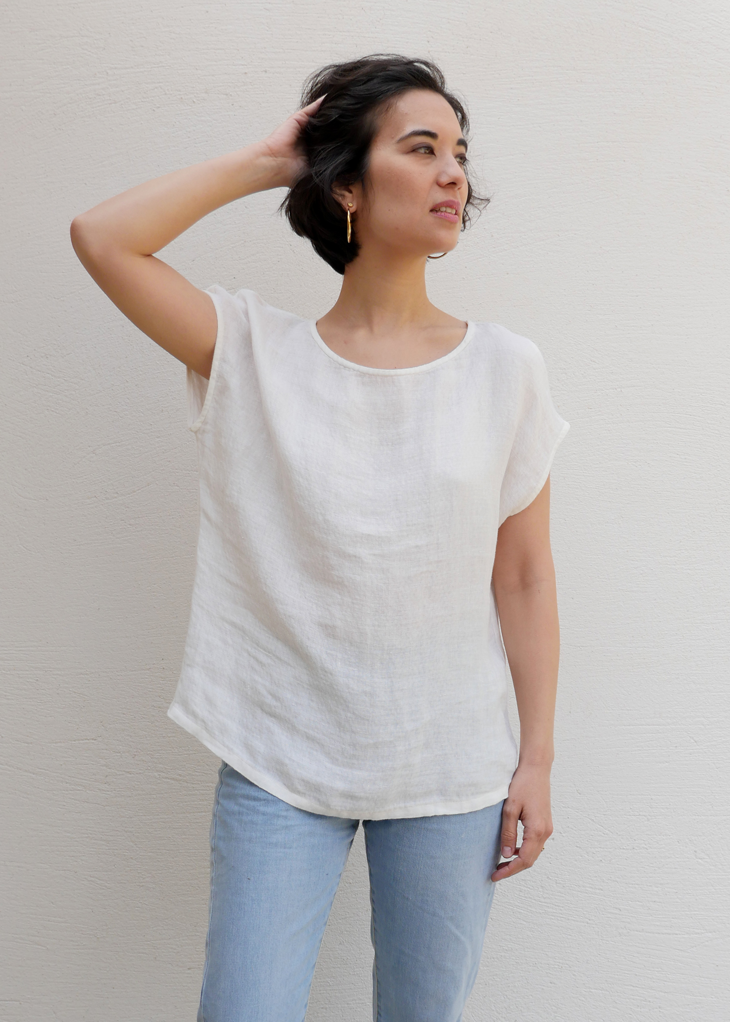 BLOUSE UMI EN LIN - Blanche 4