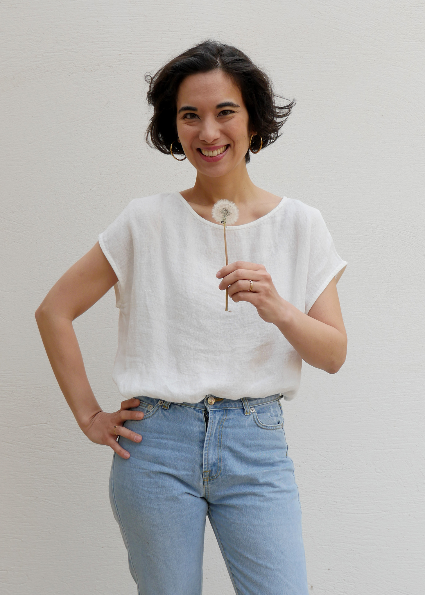 BLOUSE UMI EN LIN - Blanche 5