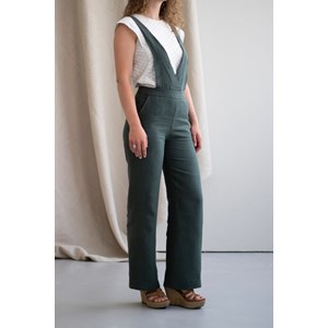 Combinaison - Salopette en lin vert jade - Made in France - La FORMIDABLE