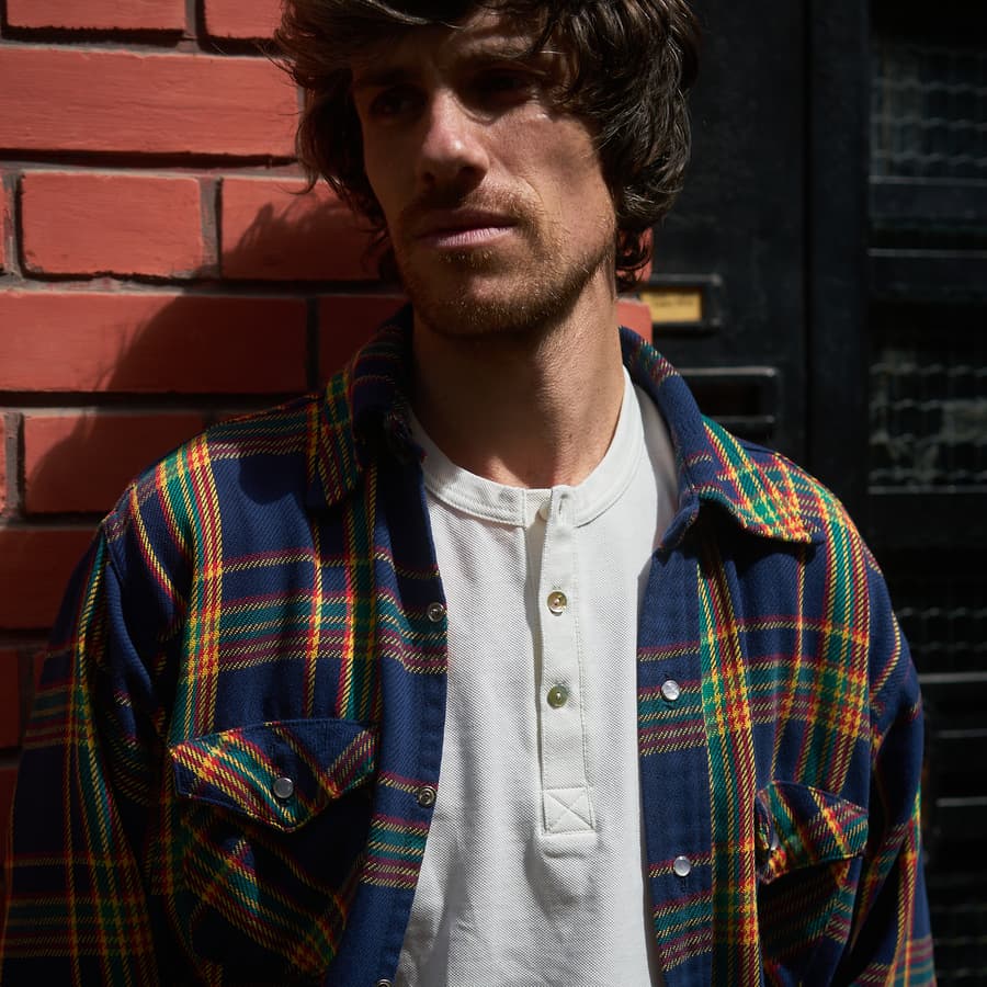 Henley coton biologique blanc crème