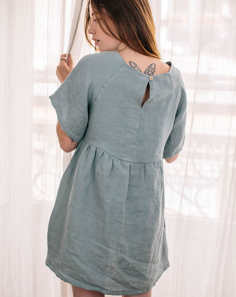 Robe Zlem dos manches courtes made in France