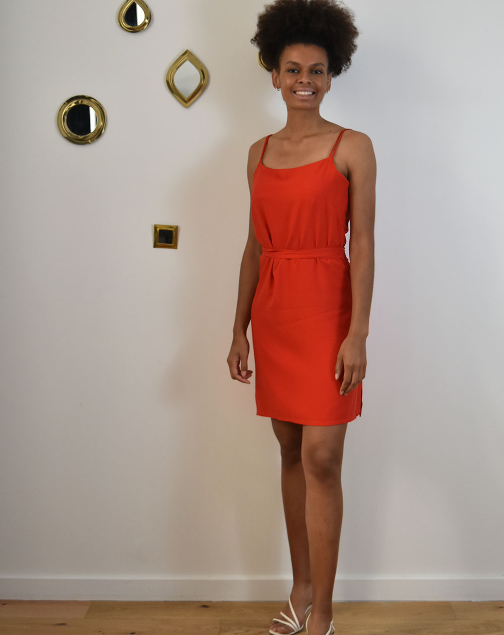 Zino dos nu en EcoVero uni  rouge Made in France  2