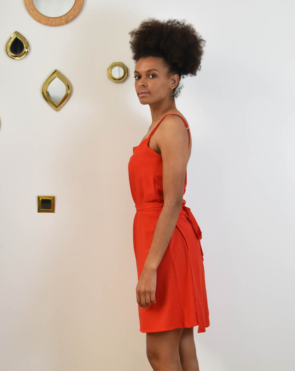 Zino dos nu en EcoVero uni  rouge Made in France  4