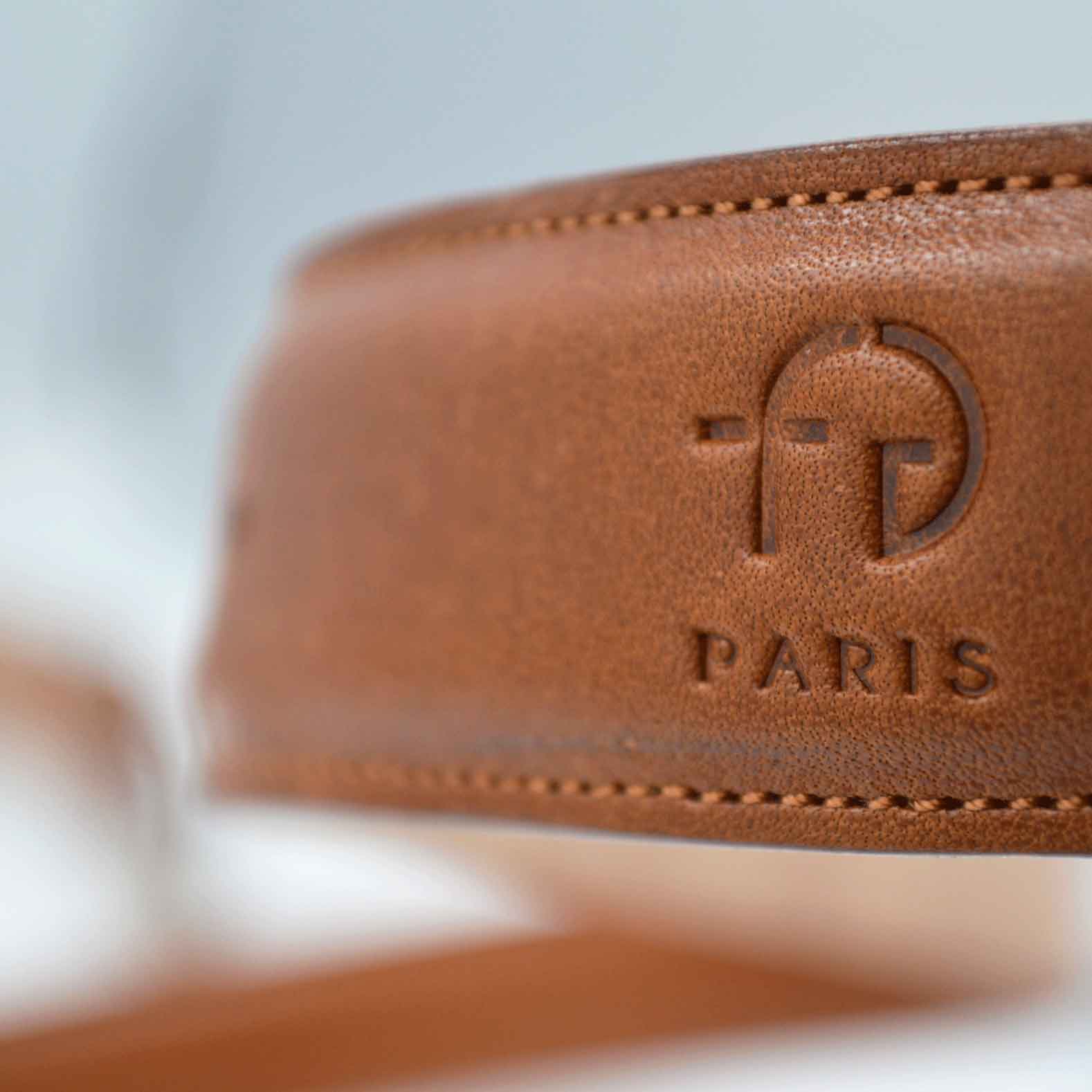 Ceinture-cognac-réglable-casual-chic-pour-hommes-en-cuir-pleine-fleur-grainé-surpiquée